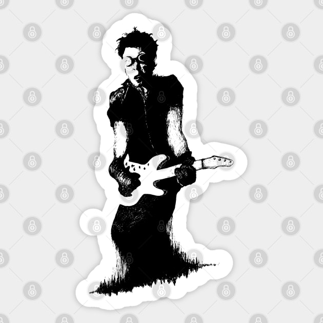 Tom Waits Portrait Art Sticker by surmind